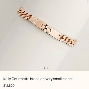Hermes Kelly Gourmette Bracelet in Rose Gold
